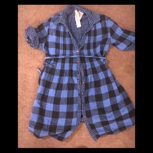 Plaid long shirt